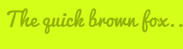 Image with Font Color 92B300 and Background Color D3FF19
